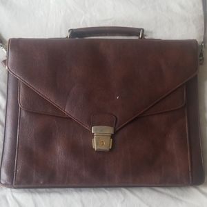 Vintage Dooney & Bourke Brown Leather Laptop Bag